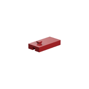 Picture of Building block 15x30x5 with groove and pin, red