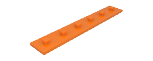 Picture of Building plate 15x90 with peg orange
